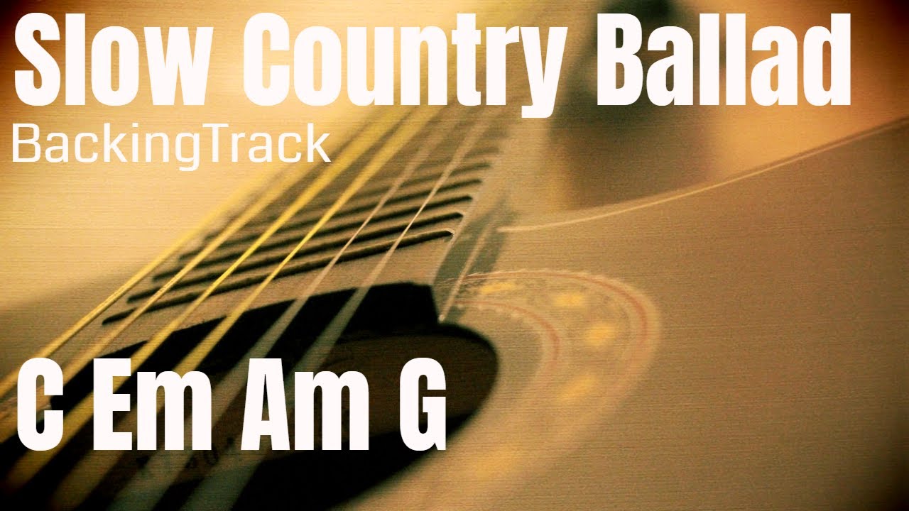 Slow Country Ballad Guitar Backing Track C Major