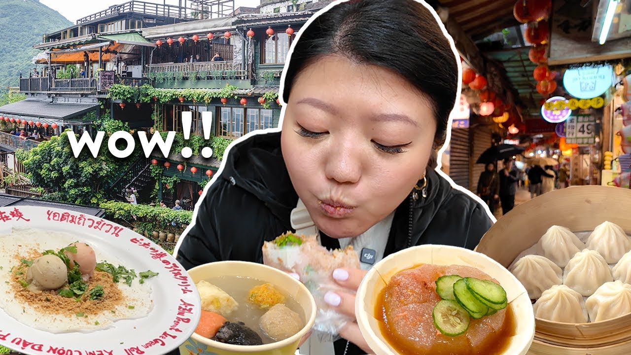 JIUFEN STREET FOOD TOUR! Eating at the Spirited Away Town in Taiwan 🏮