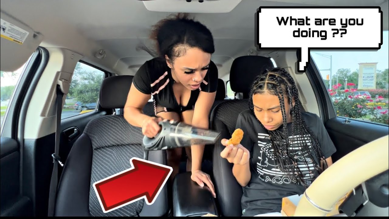 VACUUMING MY GIRLFRIEND FOOD UP TO SEE HER REACTION!! (HILARIOUS)