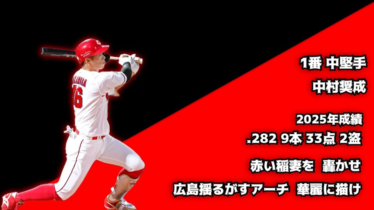 2026年広島東洋カープ予想開幕スタメン1-9