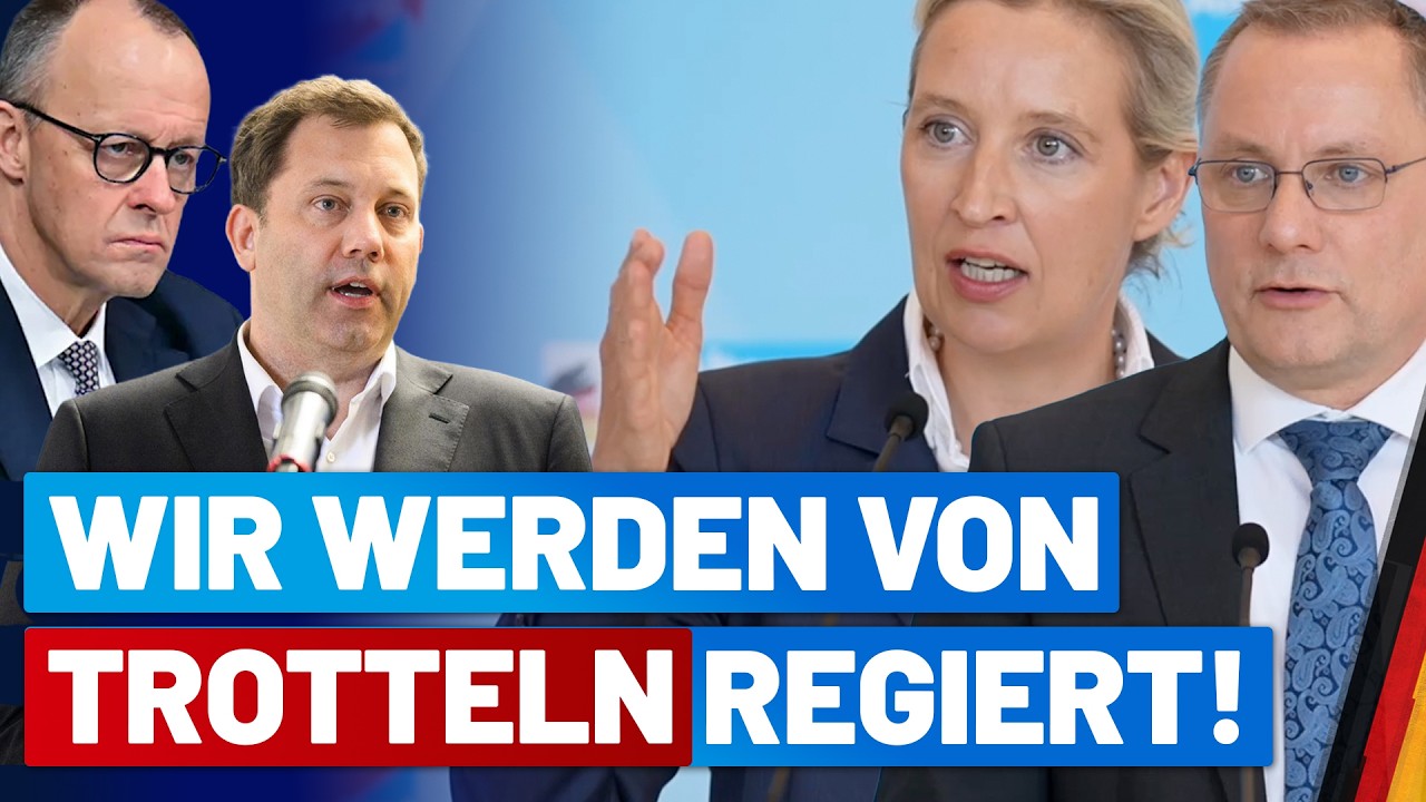 LIVE: Presseerklärung mit Alice Weidel & Tino Chrupalla - AfD-Fraktion im Bundestag