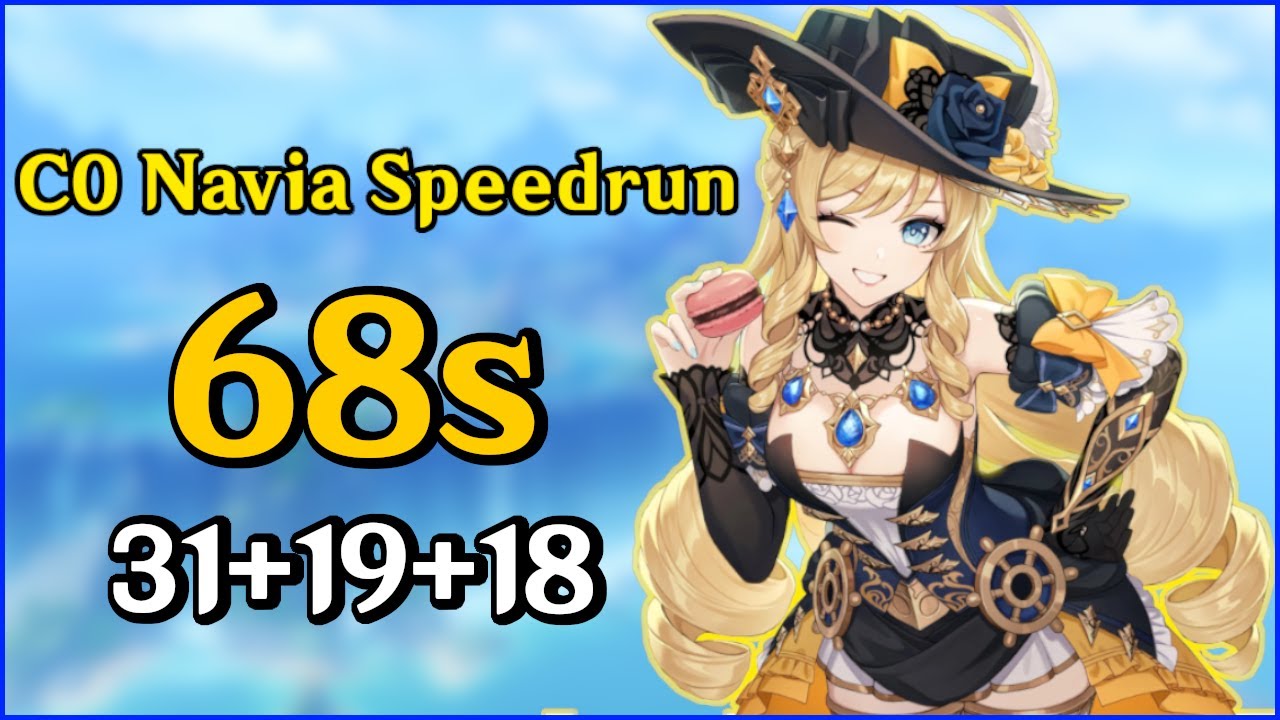 [5.1 Abyss] C0R1 Navia Speedrun 68s Top Half