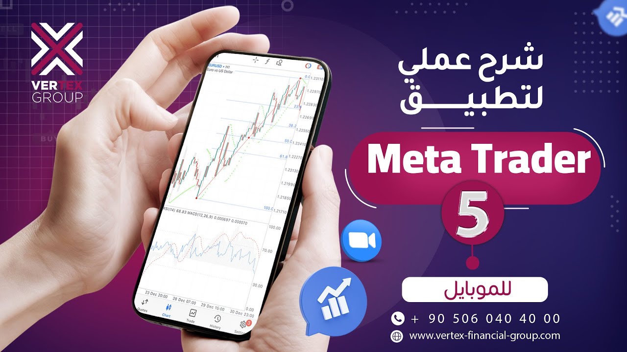 شرح عملي و مفصل لتطبيق ميتاتريدار 5  للموبايل