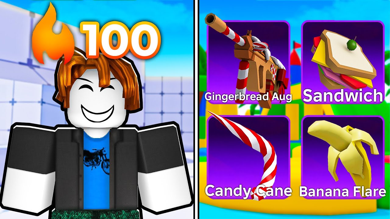 0-100 winstreak with FOOD ONLY LOADOUT in Roblox Rivals!
