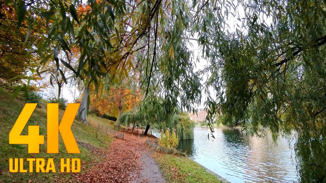 Brussels, Belgium | 4K Autumn Walk | Flagey to La Cambre Abbey Gardens circuit