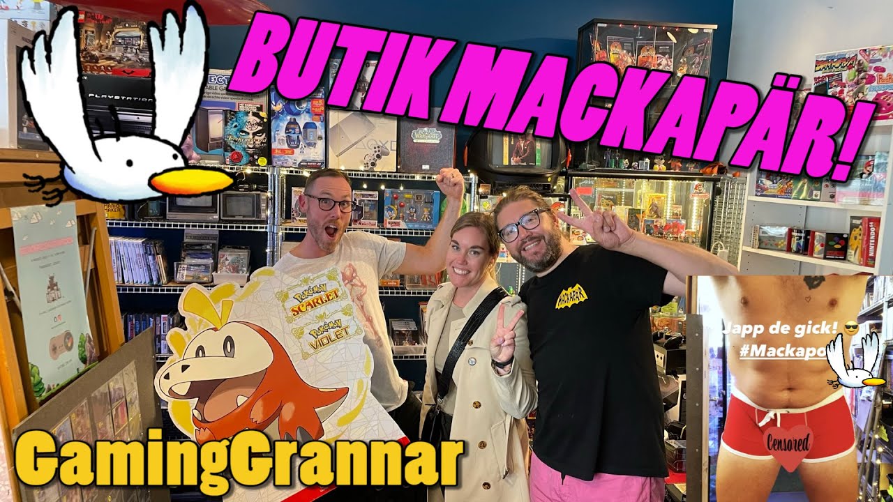 Butik Mackapär sommaren 2023!  Varning för korta shorts & Krispiga Game Boy-spel!