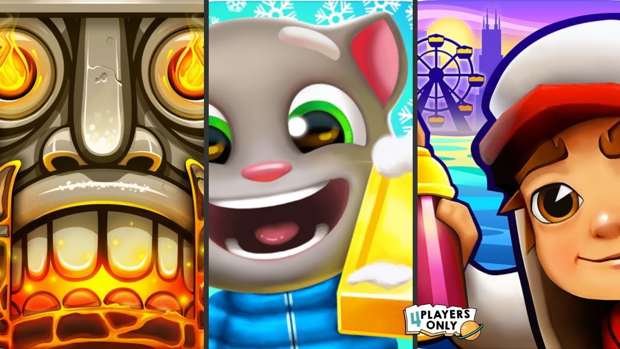 Temple Run 2 [VOLCANIC SANTA] Vs Talking Tom Gold Run [SANTA TOM] Vs Subway Surfers [CHICAGO 2020]