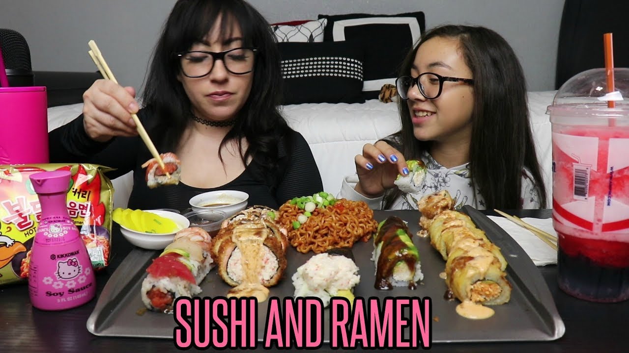 SUSHI AND RAMEN MUKBANG | EATING SHOW