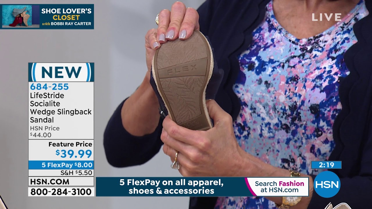 LifeStride Socialite Wedge Slingback Sandal