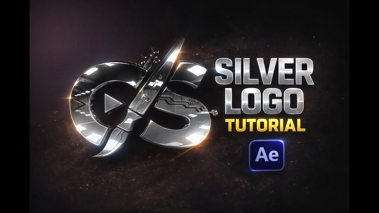 Silver Shiny Logo Animation in After Effects | Metallic 3D Logo Tutorial
