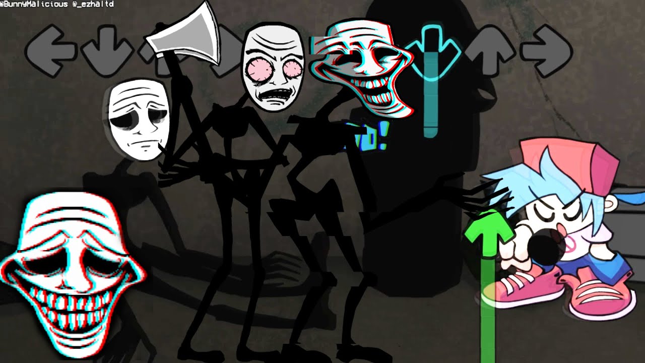 Trollge Case 023 EPILEPSY WARNING!!! ALL CUTSCENES + FULL WEEK (HARD)