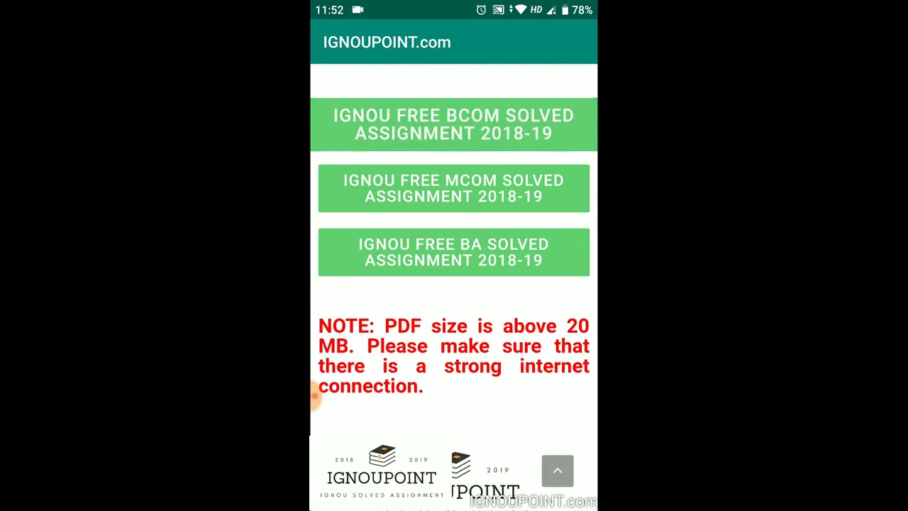 Download Free IGNOU Solved Assignment 2018-19