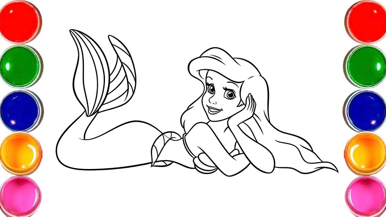 Little Mermaid Drawing and Coloring Book | Little Mermaid Coloring
