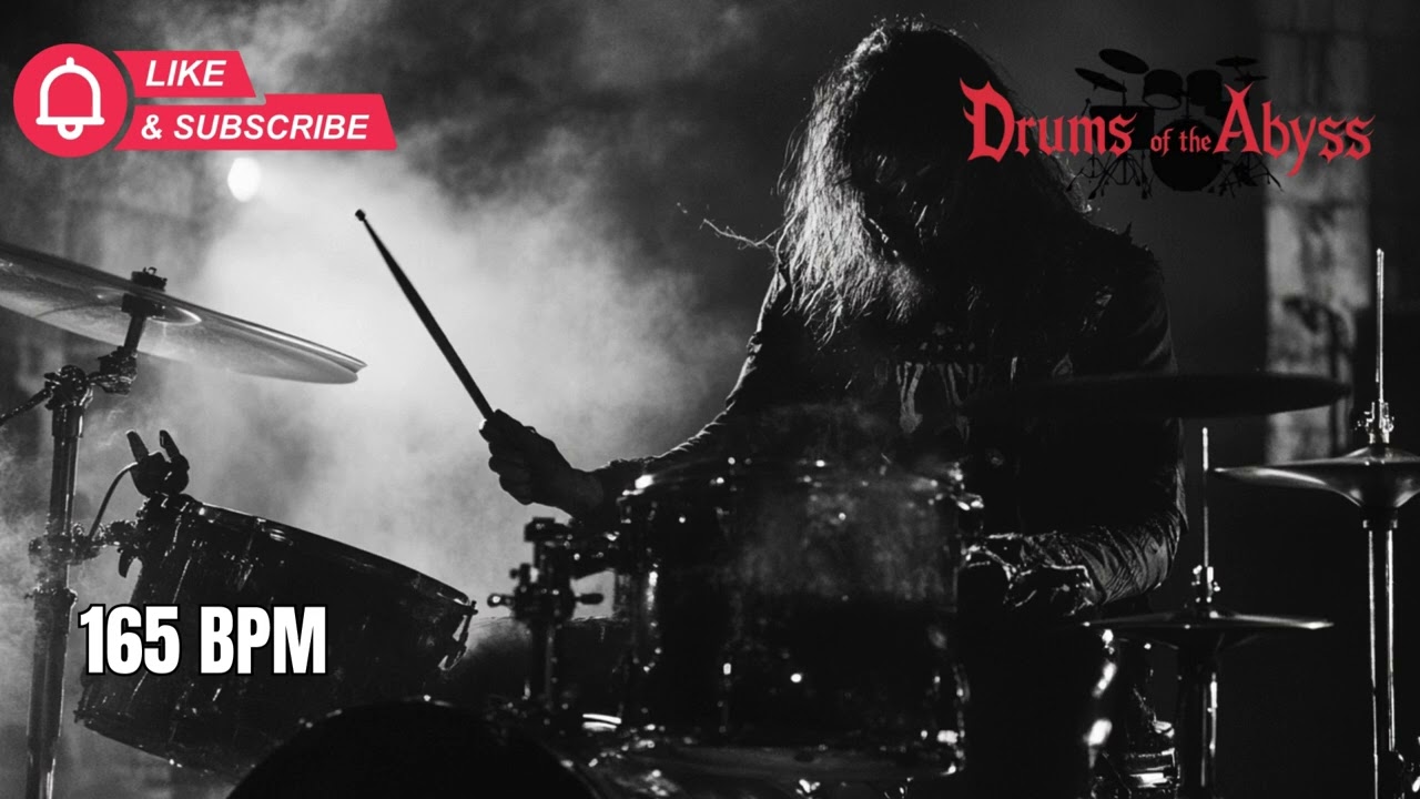 Death Metal Drum Backing Track 165 BPM | Relentless Speed | Royalty Free Drum Loop