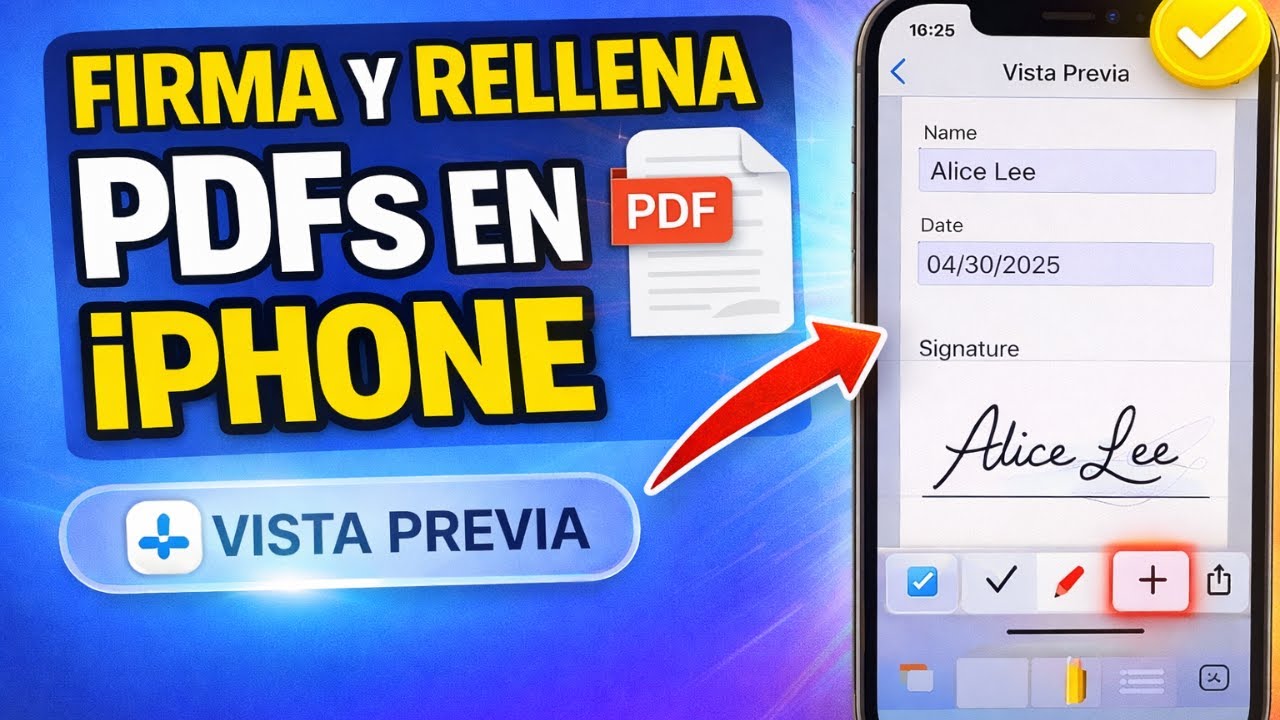 Firma y rellena PDFs en iPhone GRATIS 📄✍️ con Vista Previa