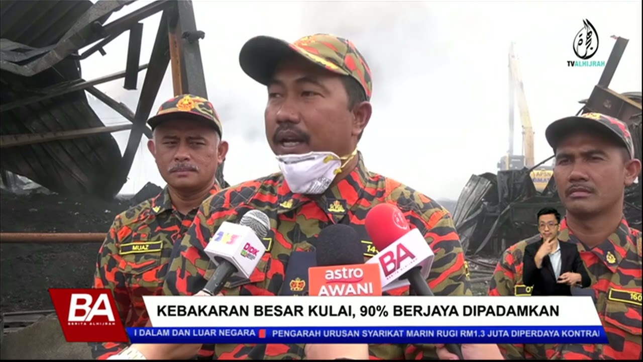 KEBAKARAN BESAR KULAI, 90% BERJAYA DIPADAMKAN