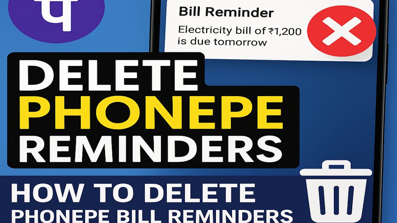 How to Delete PHONEPE Bill Reminders Telugu | #phonepe bill reminders delete