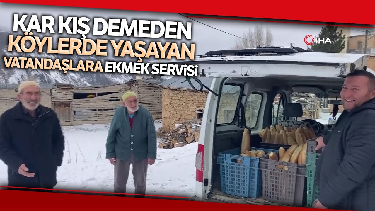 Bayburtlu Fırıncı Karlı Yolları Aşarak Yıllardır Köylere Ekmek Götürüyor