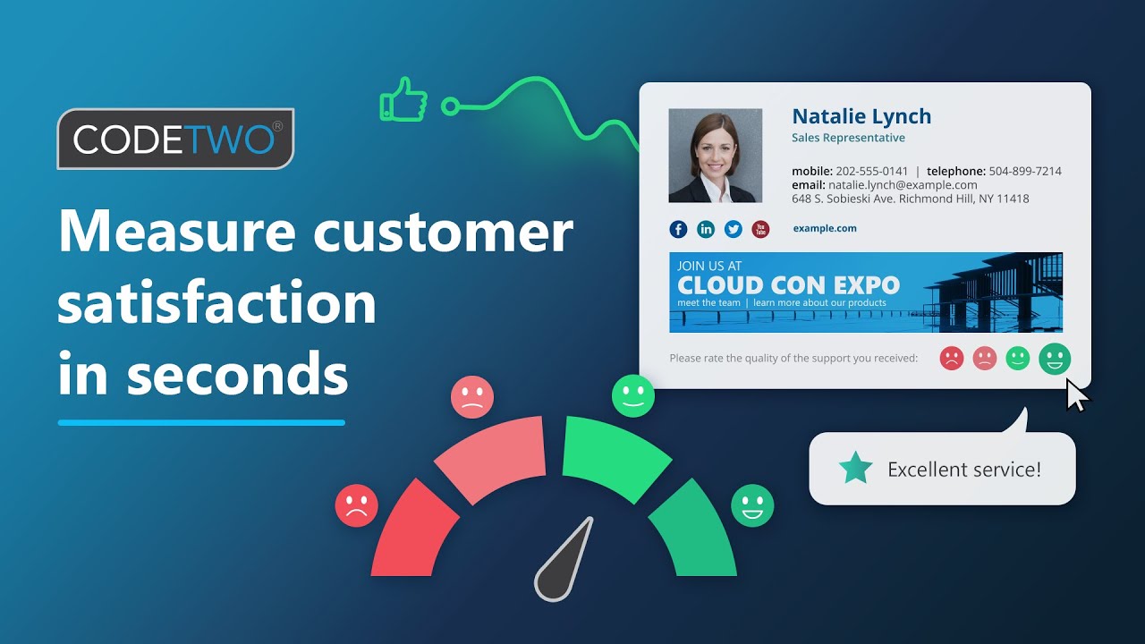 CodeTwo One-click surveys &ndash; the easiest way to measure customer satisfaction