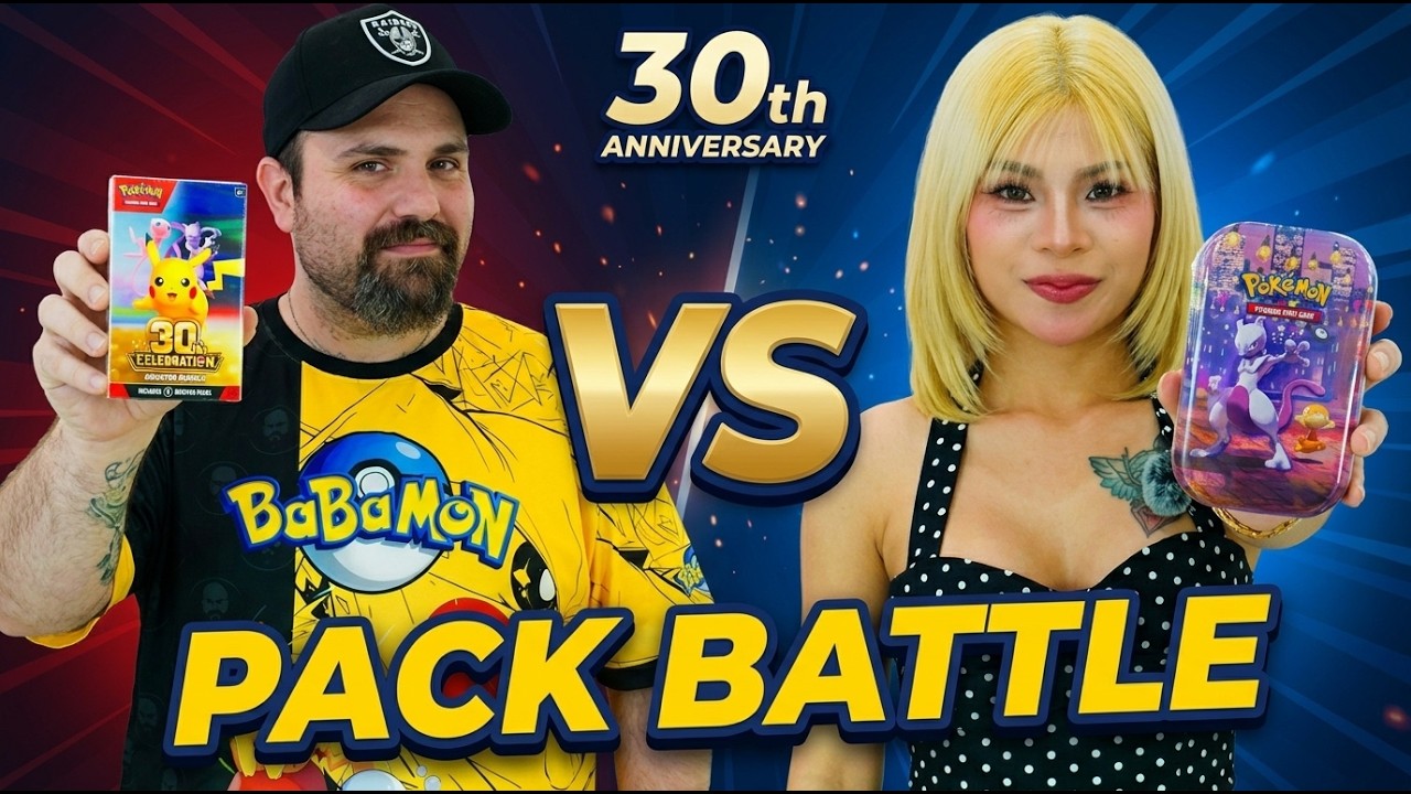 30th Anniversary Showdown &mdash; ⚔️ Bami vs Babamon Pack Battle! ⚔️ (Booster Bundle + Mewtwo MiniTin)