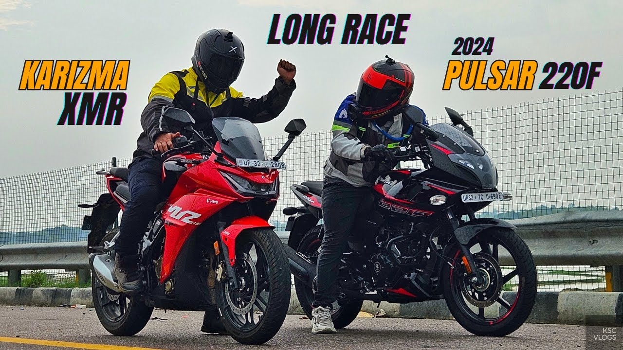 2024 Bajaj Pulsar 220F Vs Hero Karizma XMR210 Drag Race | Ksc Vlogs
