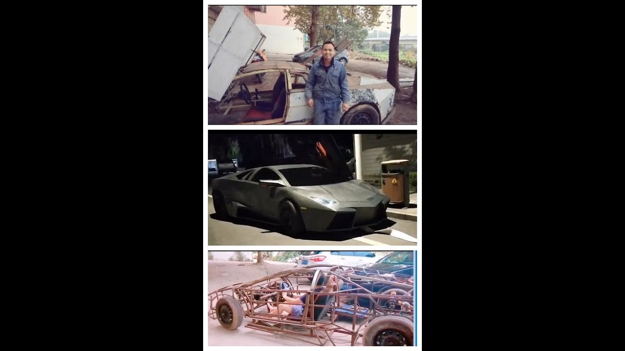 Handmade Lamborghini Amazing Skills 农村小伙超强动手能力 制作兰博基尼跑车