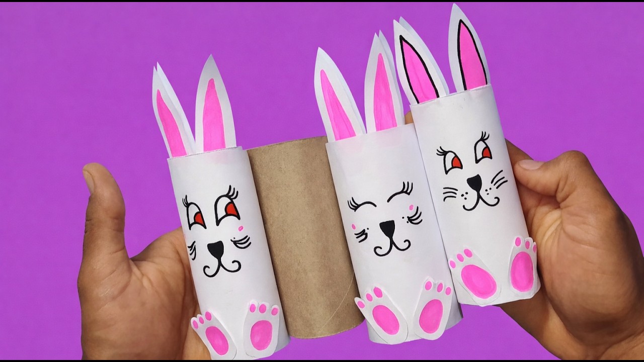 How to make an Easter Bunny using a Toilet Paper Roll