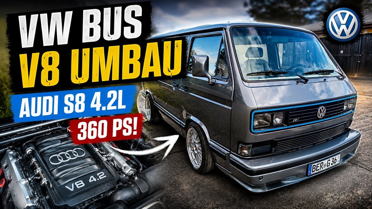 V8 Project 4.2L VW T3 Bus | 360HP Beast Full Restoration #automobile