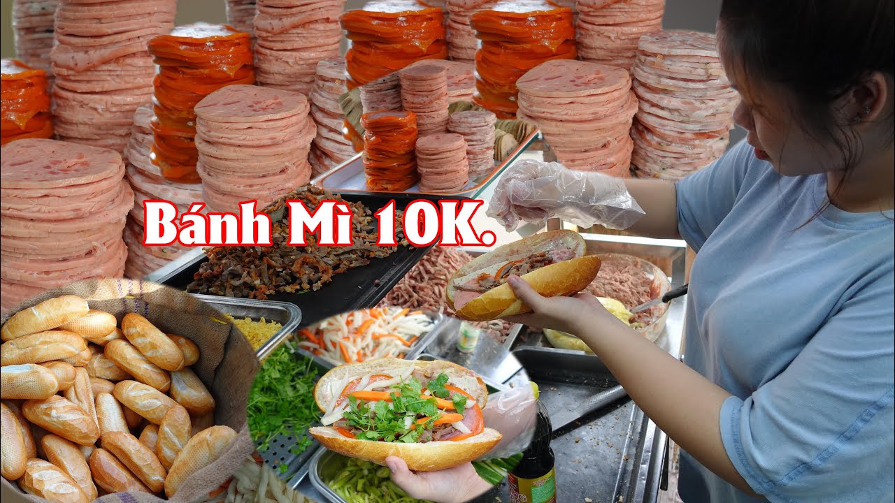 Sài Gòn phát hiện xe bánh mì thịt chả 10k chất lượng học sinh, người lao động ghé mua đông mỗi sáng