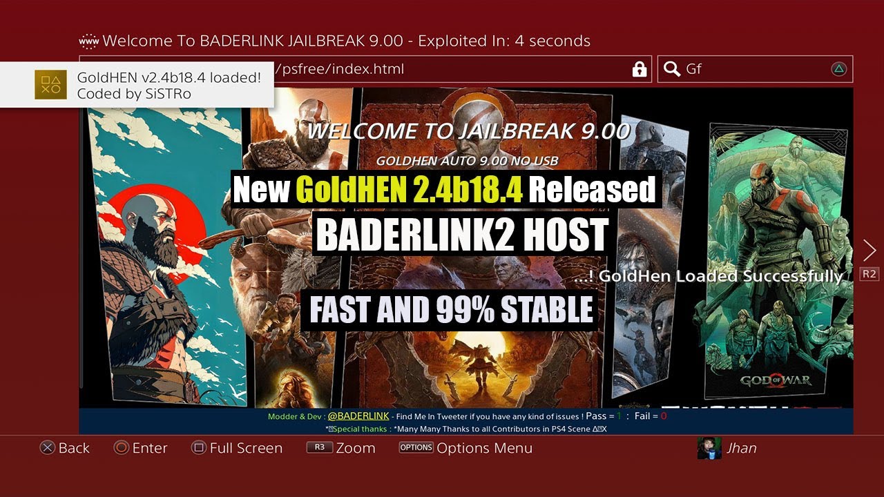 New GoldHEN v2.4b18.4 Added support for 12.00 and 12.02 (Baderlink2 Host