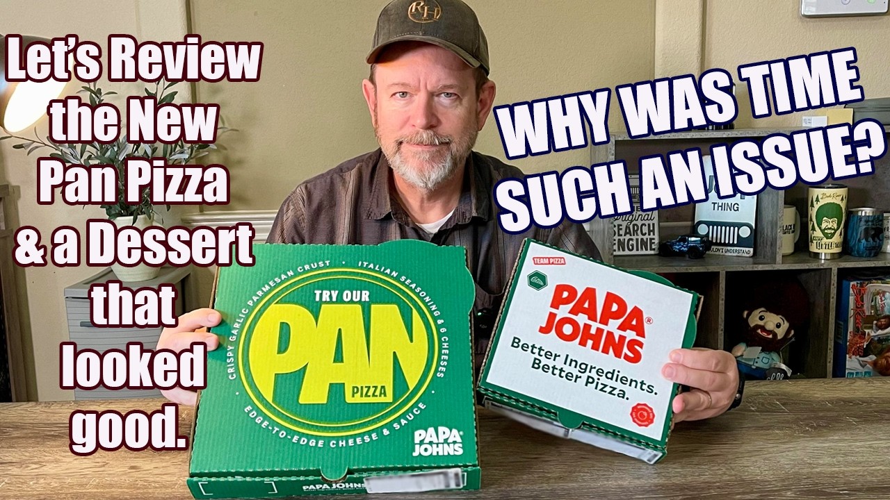 Обзор новой пиццы на сковороде и десерта от Pappa John's