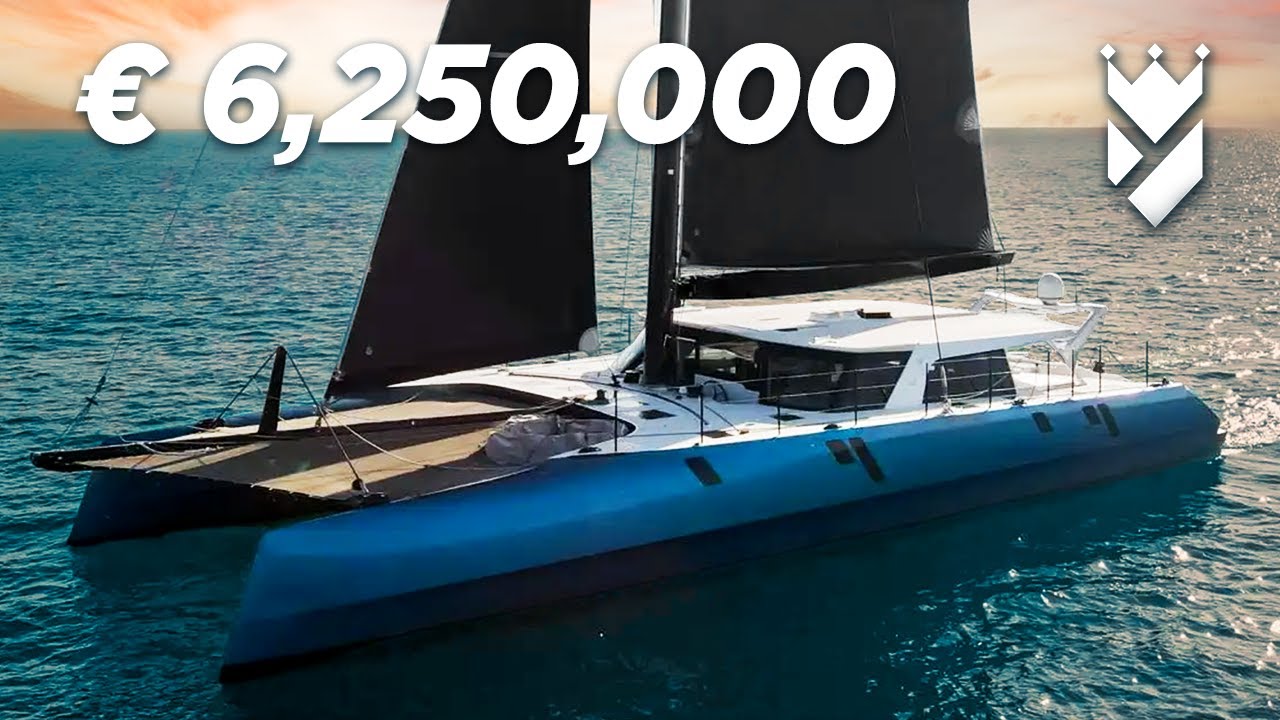 INSIDE A 30 KNOT CATAMARAN FOR SALE. 