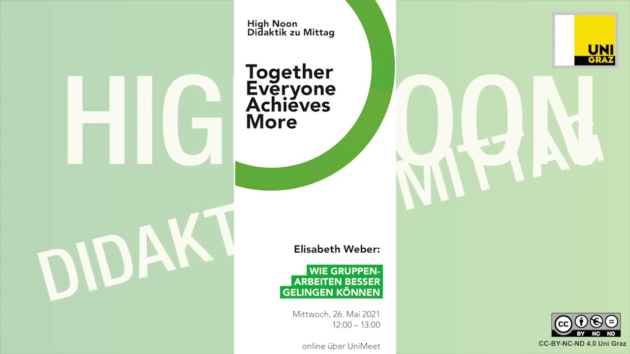 Vortrag Gruppenarbeit: Together Everyone Achieves More statt Toll Ein Anderer Macht's