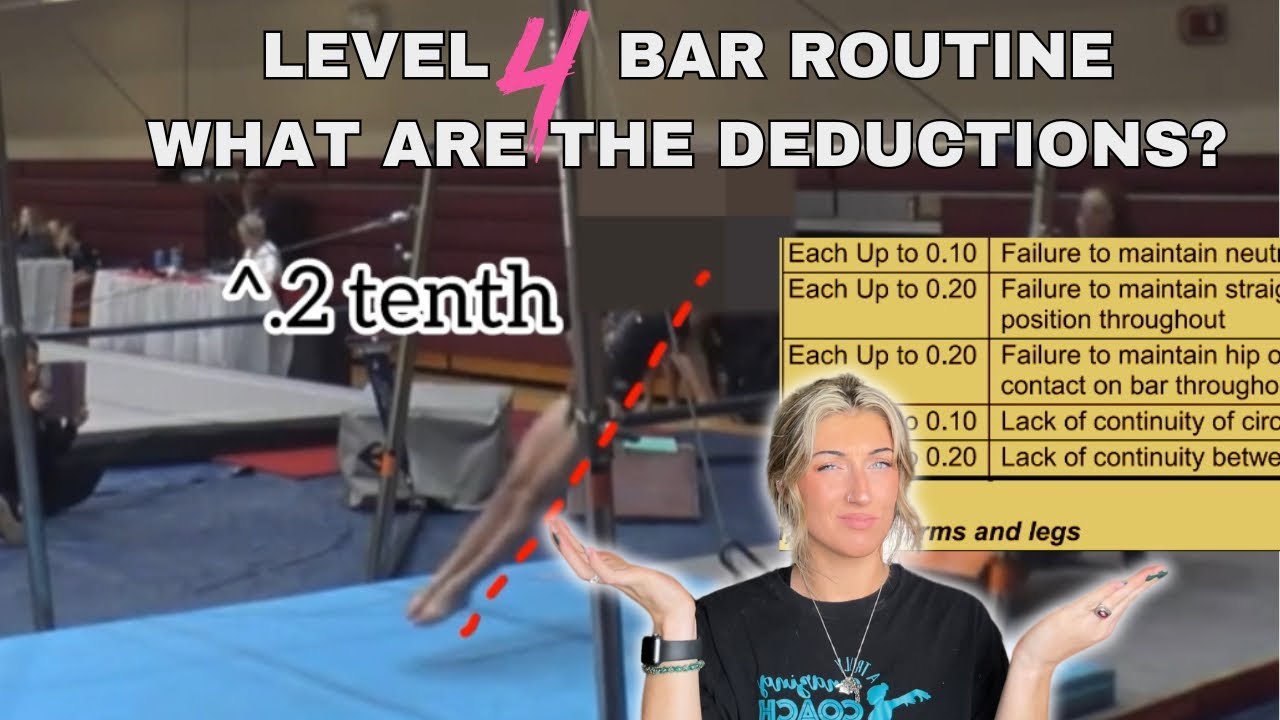 Level 4 Gymnastics Bar Deductions From a Judges Eyes