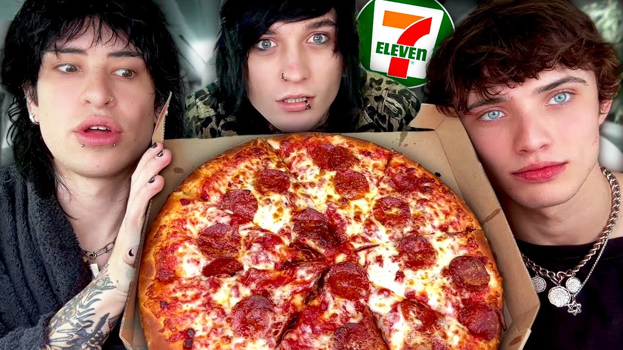 Trying 7-Eleven Pizza w/ Johnnie & Carrington