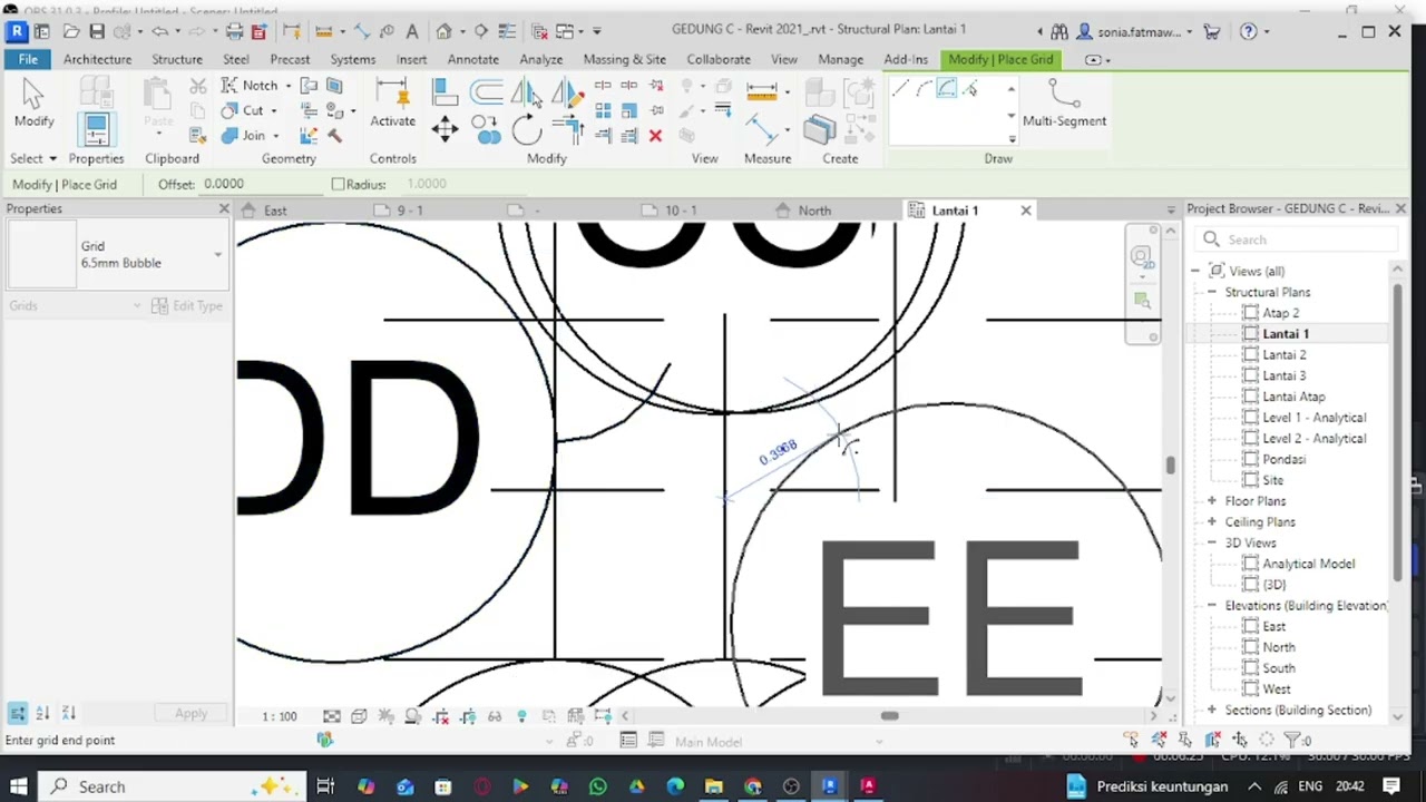 PART 4_ Level, grid line revit copy monitor, dan revit link cad-BIM