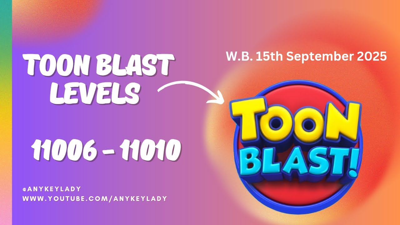 Toon Blast Levels 11006 to 11010  - NO BOOSTERS | Toon 11006 11007 11008 11009 11010