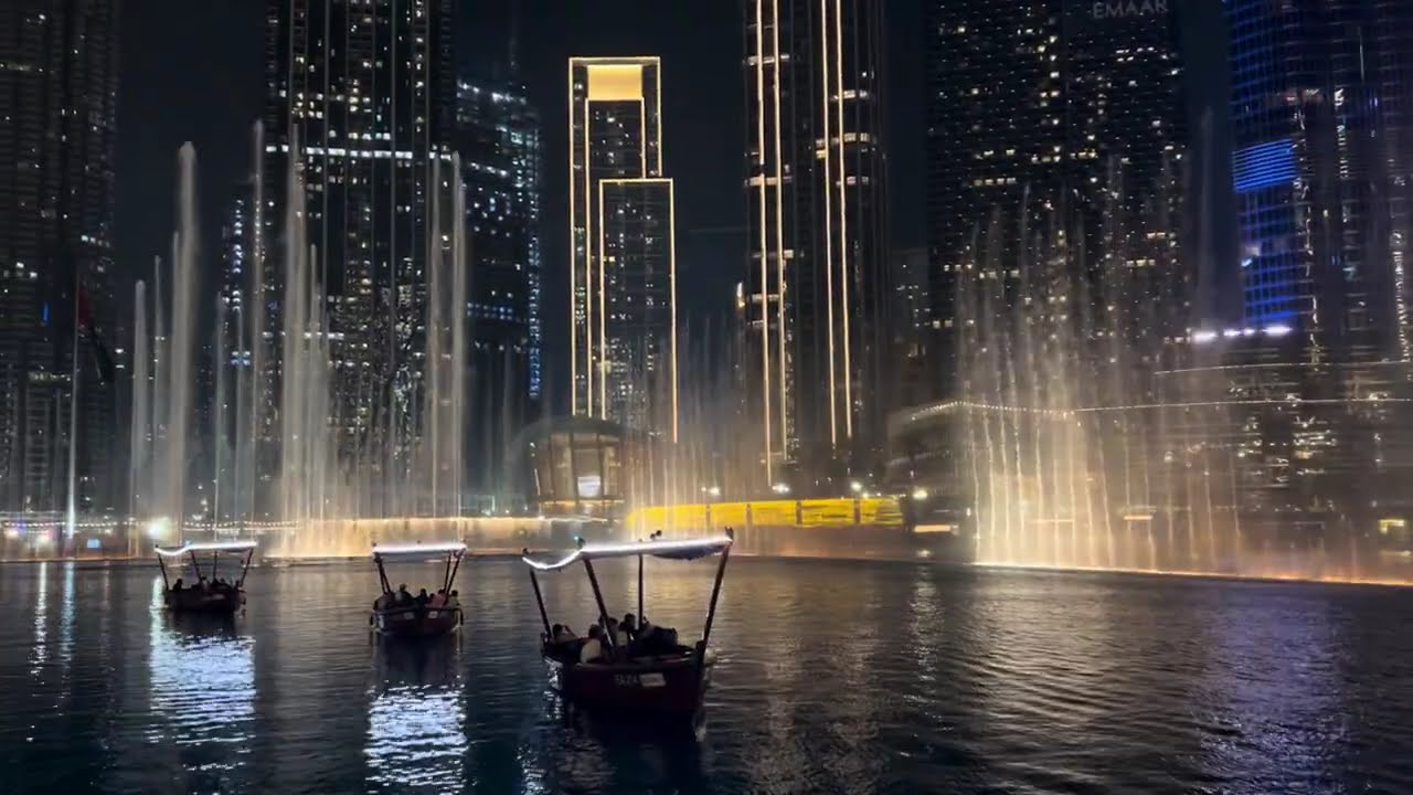 Dubai Fountain Show 4K | Burj Khalifa Night View | Must Watch