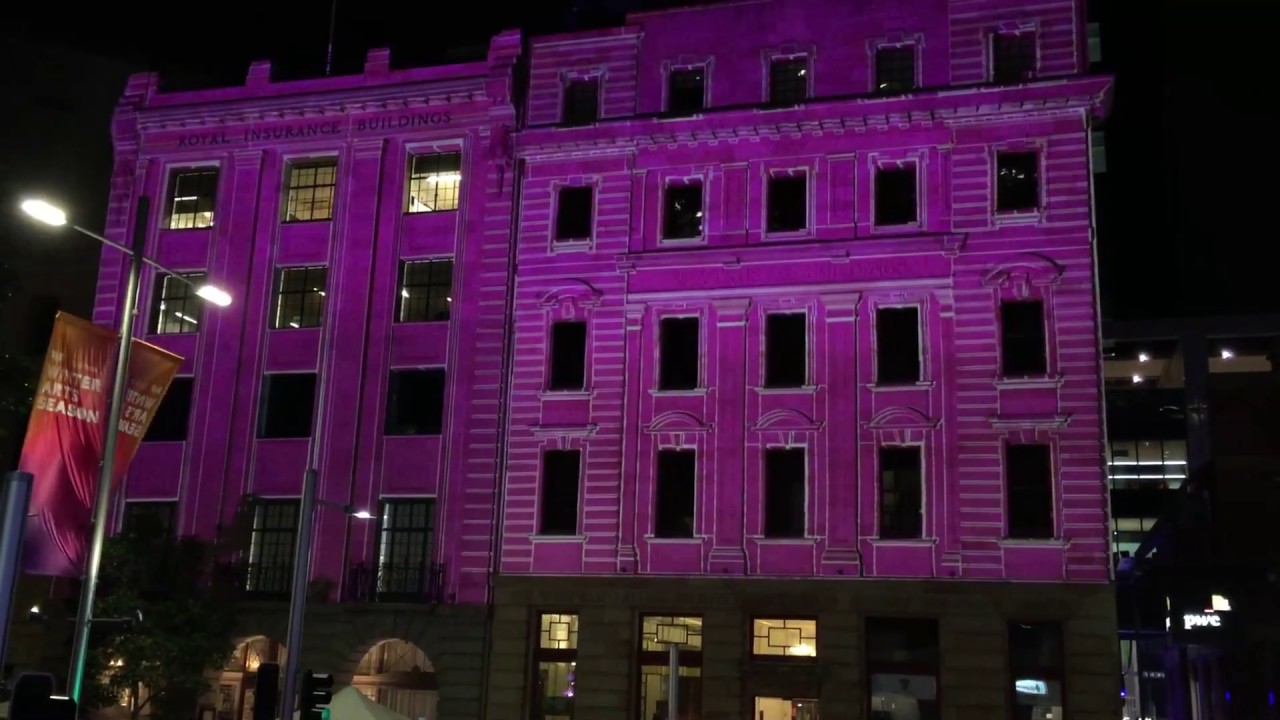 Perth Winter Light Show 2017 at Brookfield Place