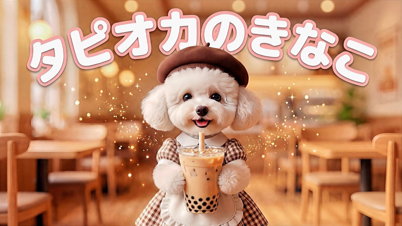 【社畜犬のきなこ】タピオカ屋バイトを始めたきなこの一日に密着🐶🧋
