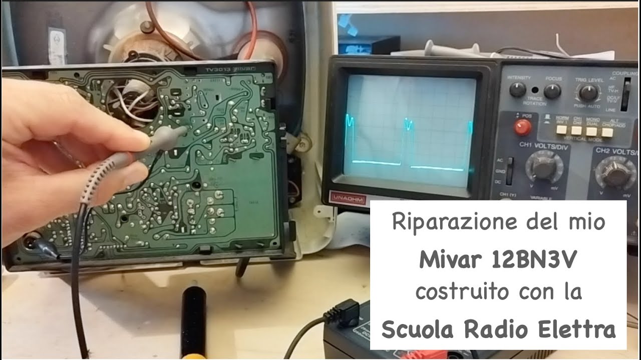 Riparazione di un Mivar 12BN3V (Scuola Radio Elettra)