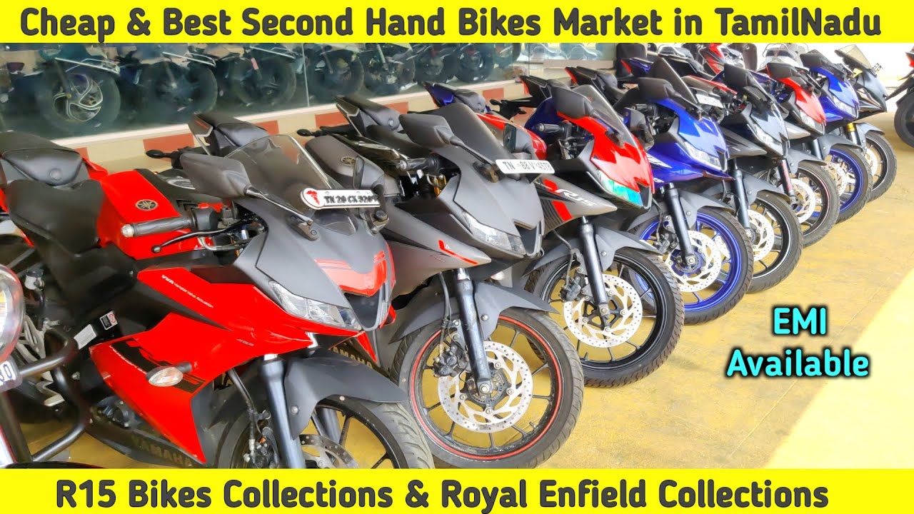 R15 Collections | மிக பெரிய Second hand bikes market in tamilnadu
