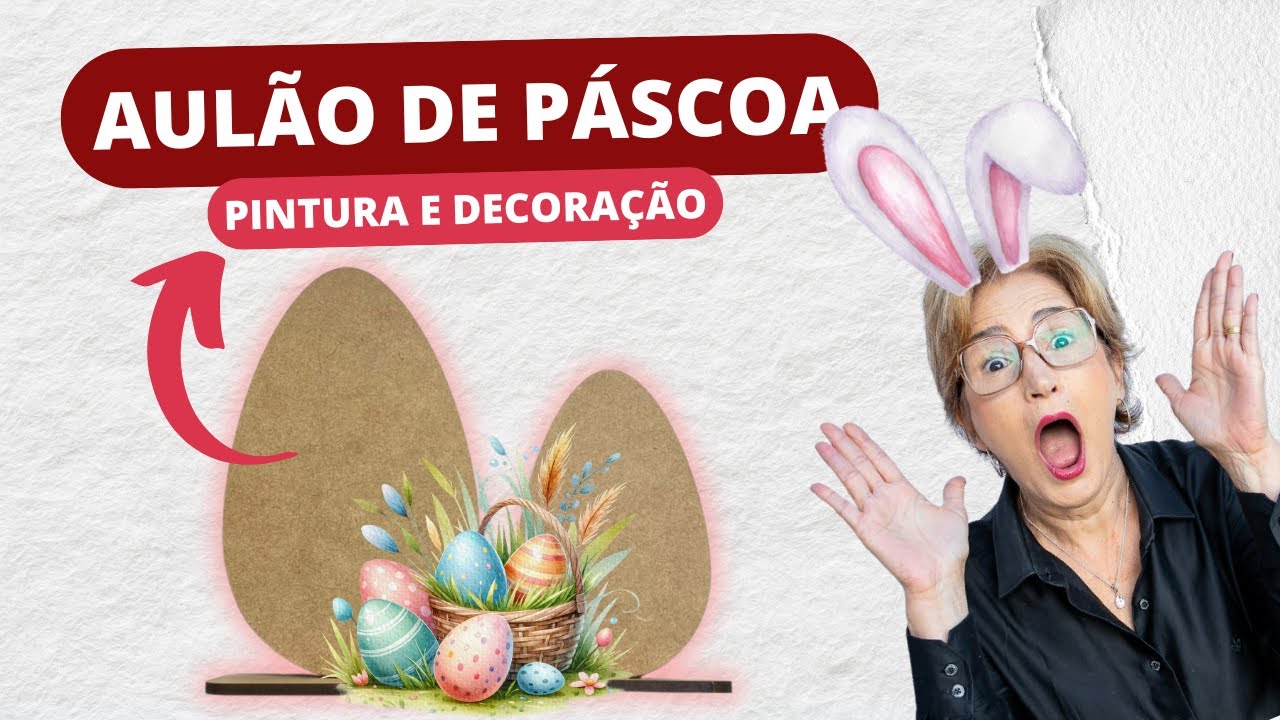 🎨🐰 Essa peça VENDE muito na PÁSCOA! Pintura e Decoração + Sorteio para membros!! #aula960
