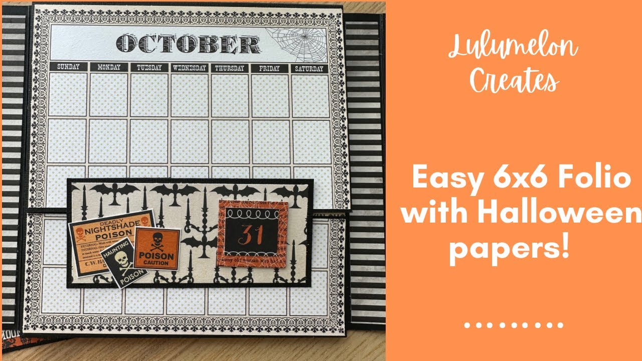 Create a 30 minute album with me! Halloween is coming with my 6x6 Folio