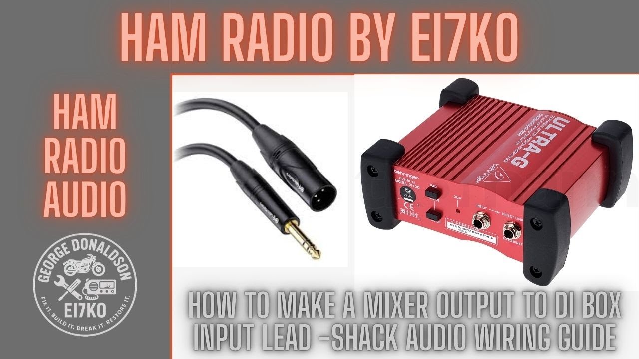 How To Make a Mixer Output to DI Box Input Lead -Shack Audio Wiring Guide #ICOMIC7300 #HAMRADIOAUDIO