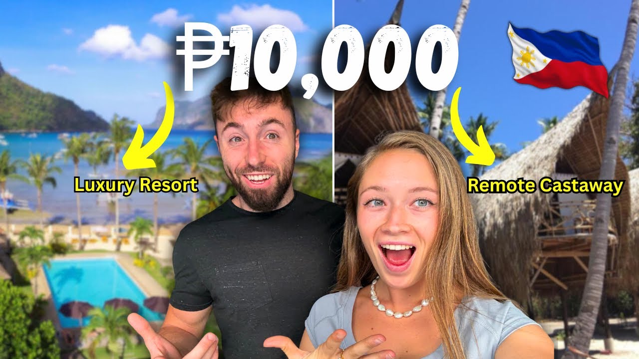 ₱10,000 Luxury Resort VS Deserted Castaway in El Nido, Philippines! 🇵🇭