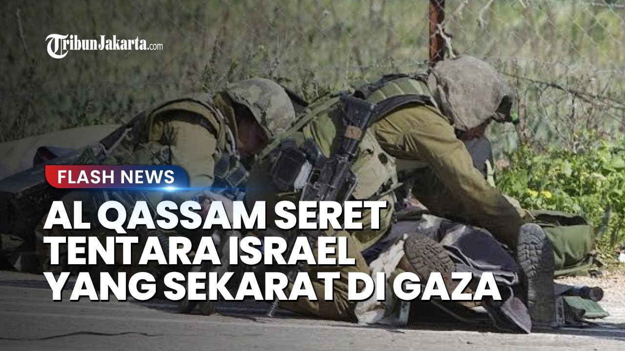 Video Detik-detik Al Qassam Seret Tentara Israel yang Sekarat di Gaza, Terlilit Tali Helm Perang