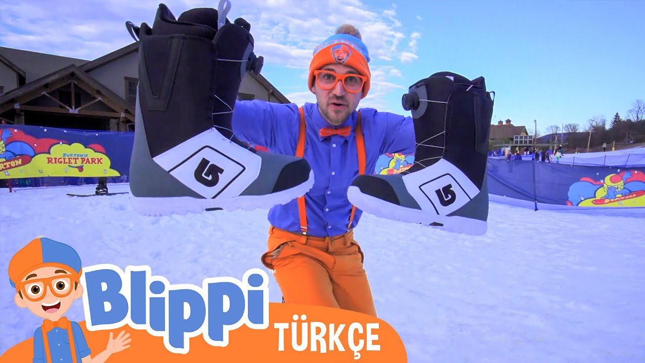 Blippi Bir Dağ Tatil Merkezinde Kar Kayağı Öğreniyor | Blippi Türkçe Çocuklar için eğitici videolar