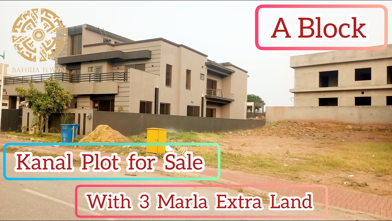 Sector A || 1 Kanal Plot for Sale || 3 Marla Extra Land || Bahria Town phase 8