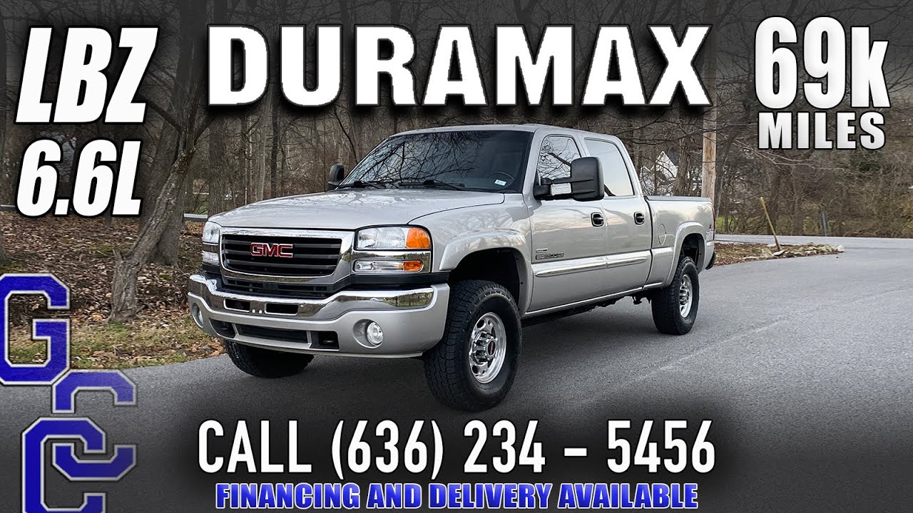 6.6 LBZ Duramax For Sale: 2006 GMC Sierra 2500HD 4x4 Diesel With Only 69k Miles